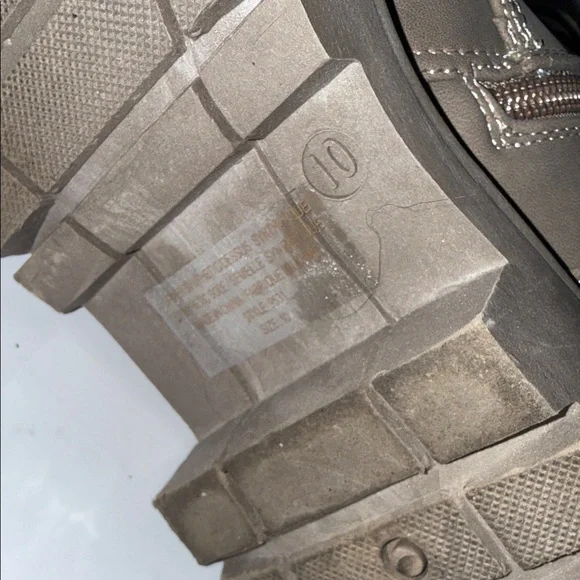 Charlotte Russe Taupe Lace-Up Faux Fur Combat Boots - Picture 9 of 9